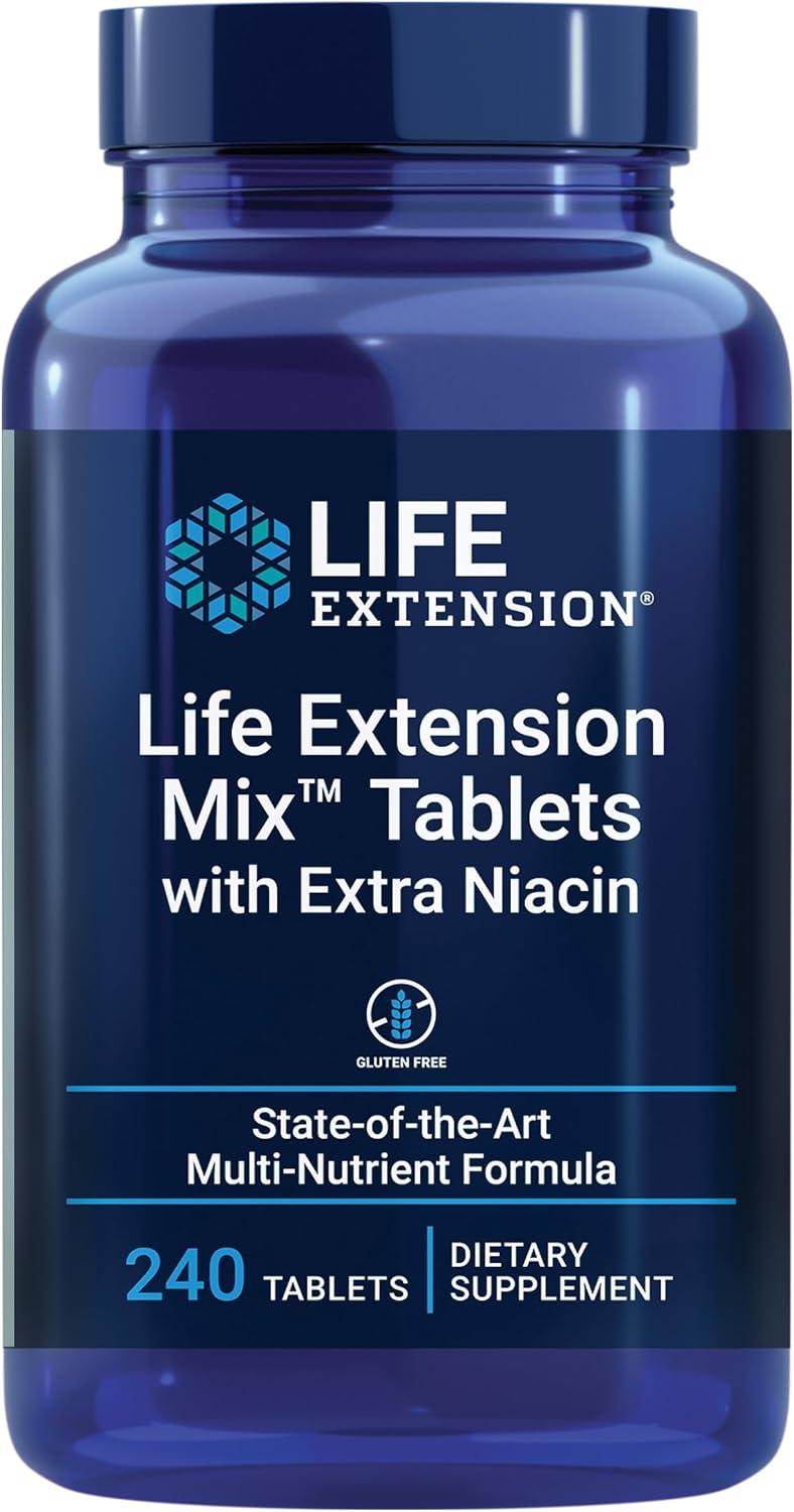 Life Extension Comprimidos Mix con niacina extra, alta potencia, vi...