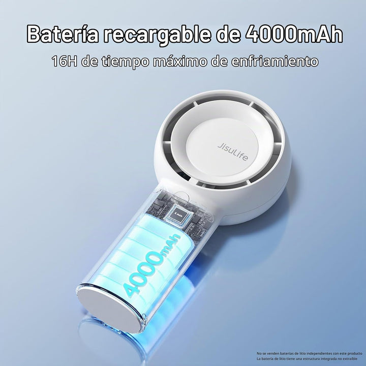 JISULIFE Ventilador Turbo Portátil de Mano [16H Tiempo Máximo de En...