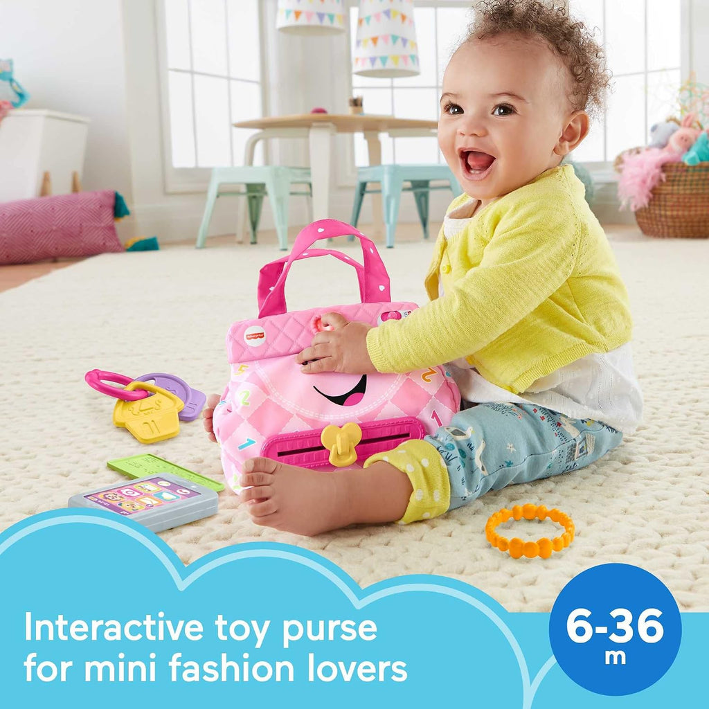 Fisher-Price Laugh & Learn My Smart Purse, rosa, juguete musical para bebé
