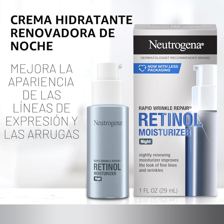 Neutrogena - Crema hidratante de noche Rapid Wrinkle Repair Retinol...