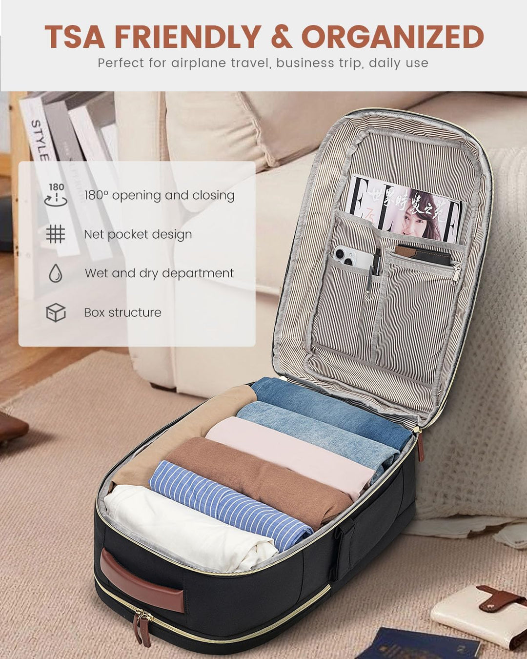 LOVEVOOK Mochila de viaje para mujer y hombre