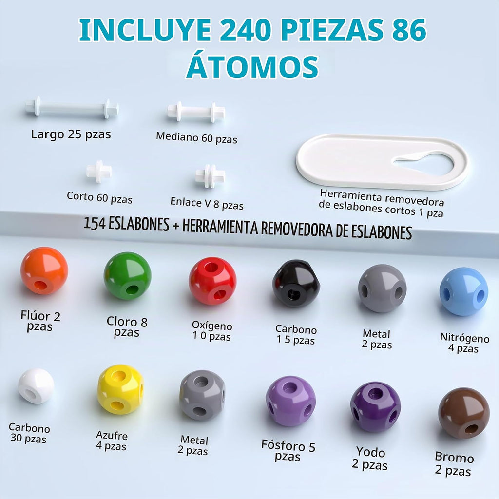 Kit de modelo molecular, juego de estructura de química orgánica