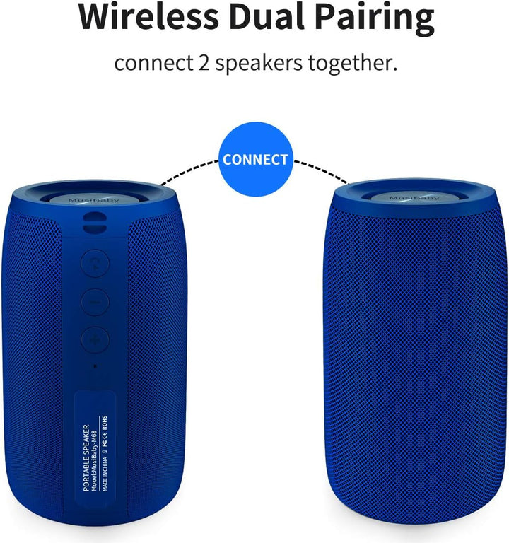 Altavoz Bluetooth, MusiBaby inalámbrico, impermeable, para exterior...