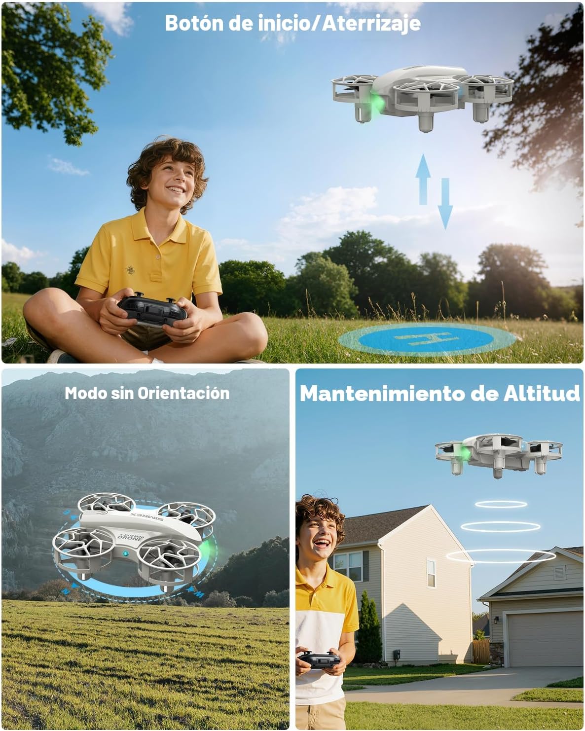 SIMREX Mini dron para niños y principiantes: regalo de juguete para niños a