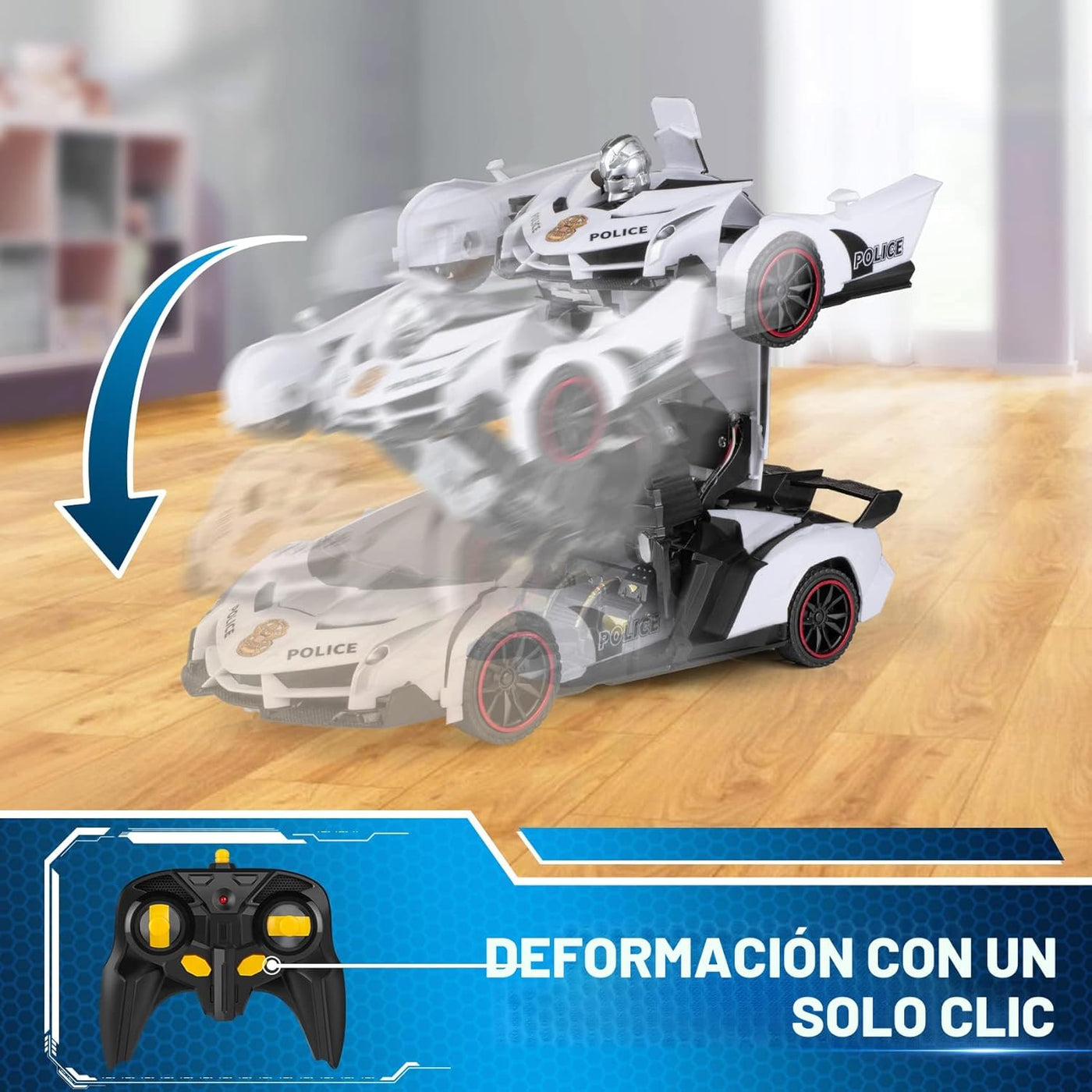 FDJ Auto a control remoto - Auto robot que se transforma, juguetes...