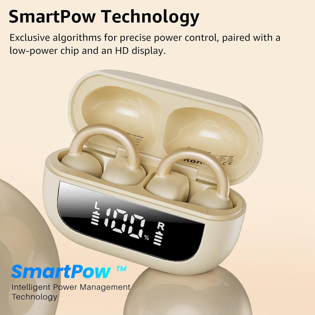 TOZO OpenEarRing Auriculares Verdaderos de Oído Abierto, Auriculare...