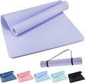 Tapete de yoga extra ancho de 72 x 32 pulgadas, tapete de ejercicio antideslizante de TPE para entrenamiento en casa, tapete de yoga grande de alta densidad de 0.236 pulgadas para hombres y