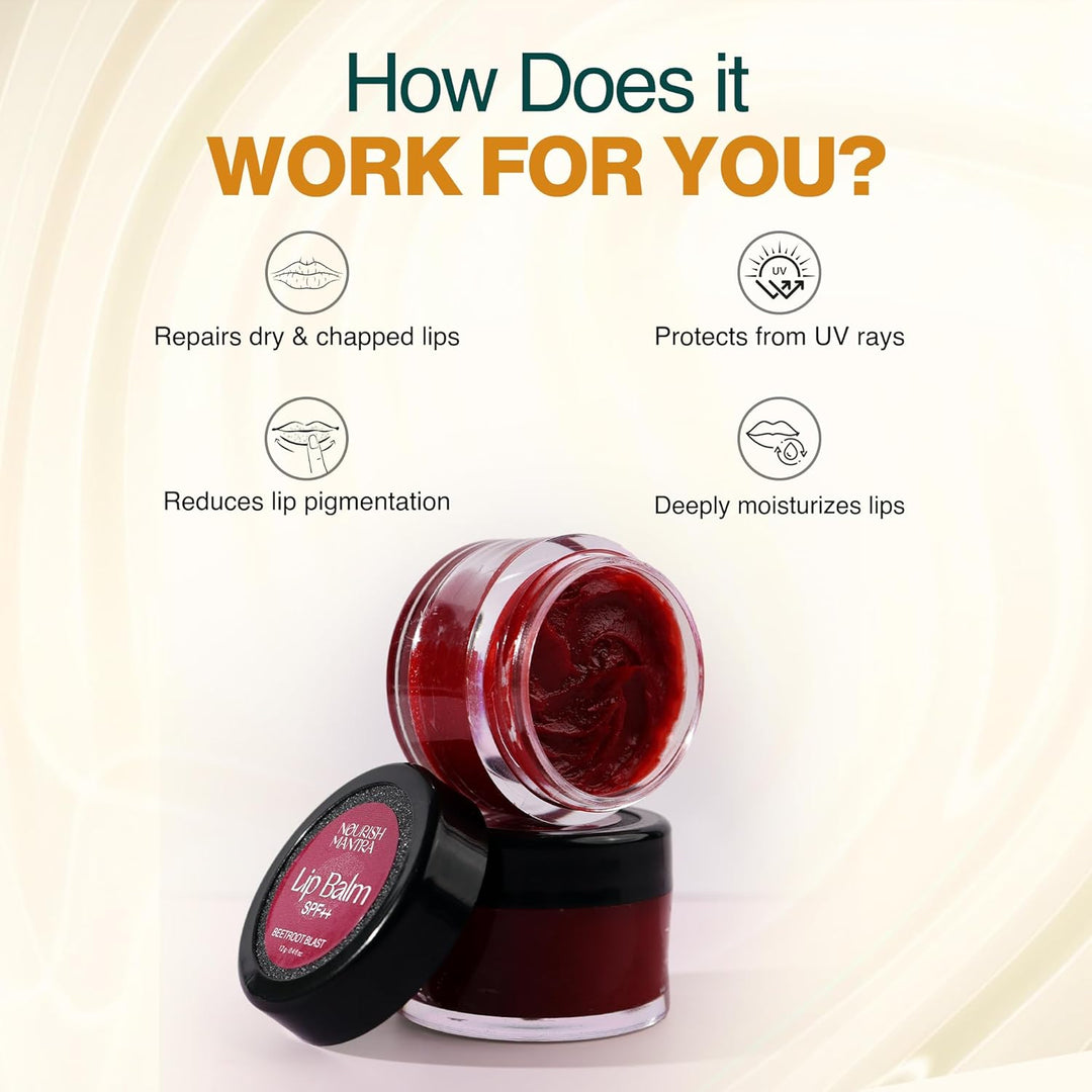Nourish Mantra - Bálsamo labial Beetroot Blast con SPF | Fabricado...