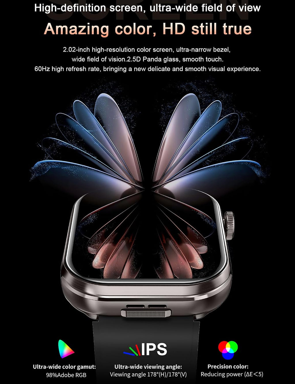 Reloj inteligente con auriculares, pantalla HD de 2.02 pulgadas, rastreador de actividad 2 en 1 con auriculares inalámbricos, impermeable, compatible con Android iOS, viene con 2 correas de