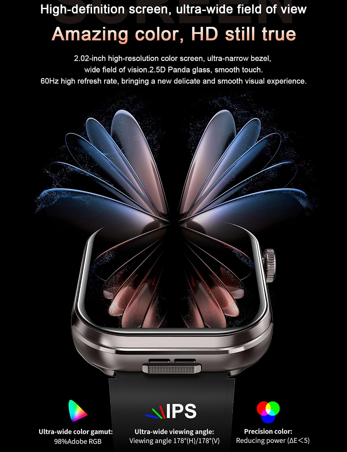 Reloj inteligente con auriculares, pantalla HD de 2.02 pulgadas, rastreador de actividad 2 en 1 con auriculares inalámbricos, impermeable, compatible con Android iOS, viene con 2 correas de