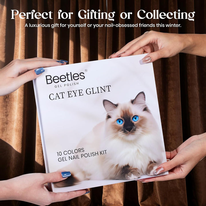 Beetles - Juego de esmaltes de uñas de gel de ojo de gato, 10 color...
