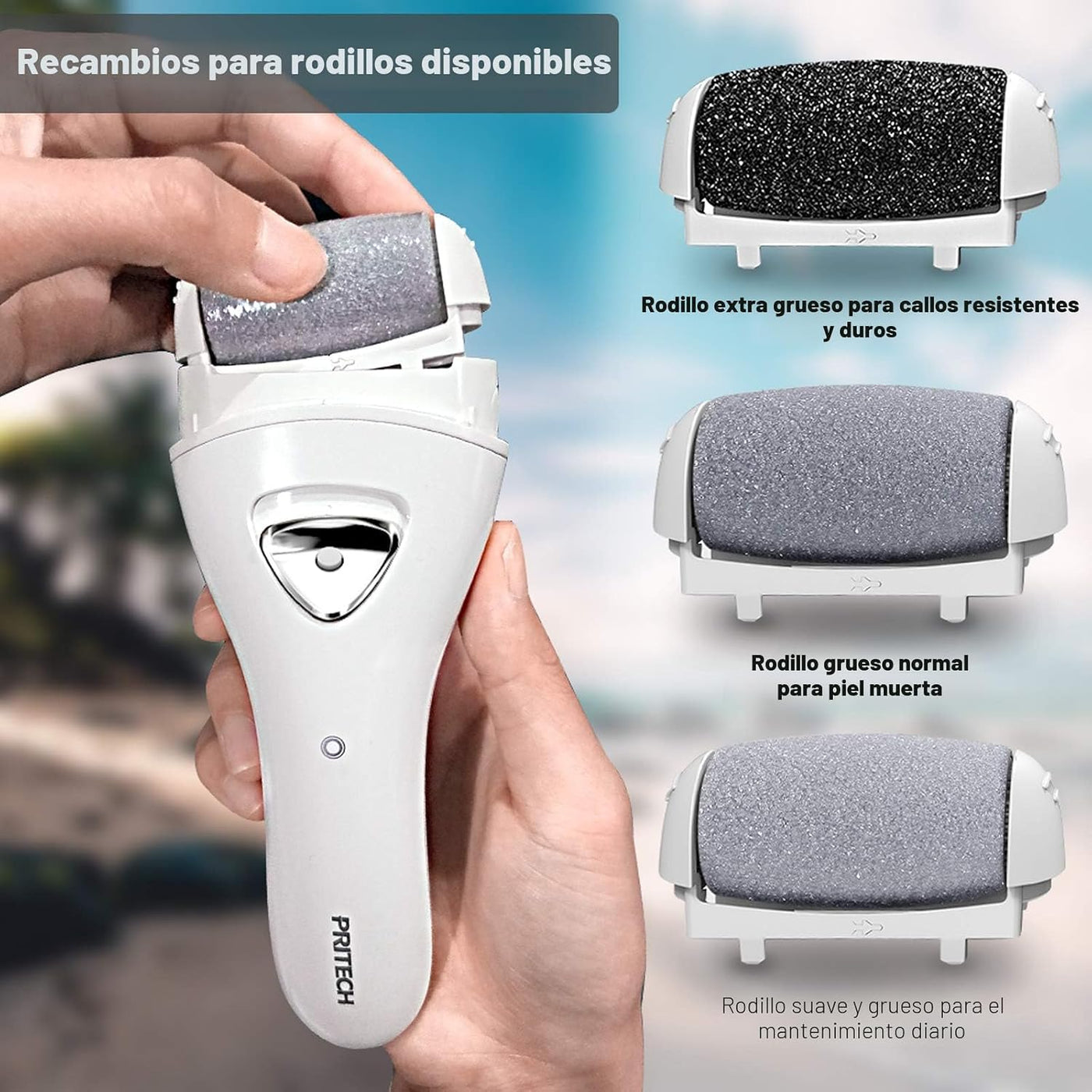 Removedores de callos eléctricos recargables, herramientas electrón...