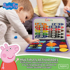 Peppa Pig Tablero Ocupado para Niños Pequeños – Juguetes Montessori para niños de 1, 2, 3, 4 años, Tablero Sensorial de Actividad Educativa para el Aprendizaje Preescolar de Habilidades Motoras Finas