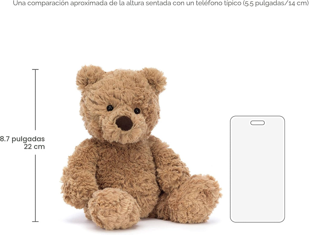 Jellycat Bumbly Bear Peluche, Pequeño 11 pulgadas | Juguete de Peluche de Oso Teddy | Regalo Clásico para Niños