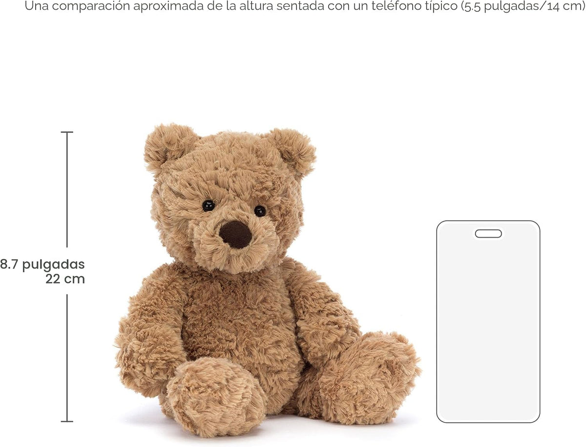 Jellycat Bumbly Bear Peluche, Pequeño 11 pulgadas | Juguete de Peluche de Oso Teddy | Regalo Clásico para Niños