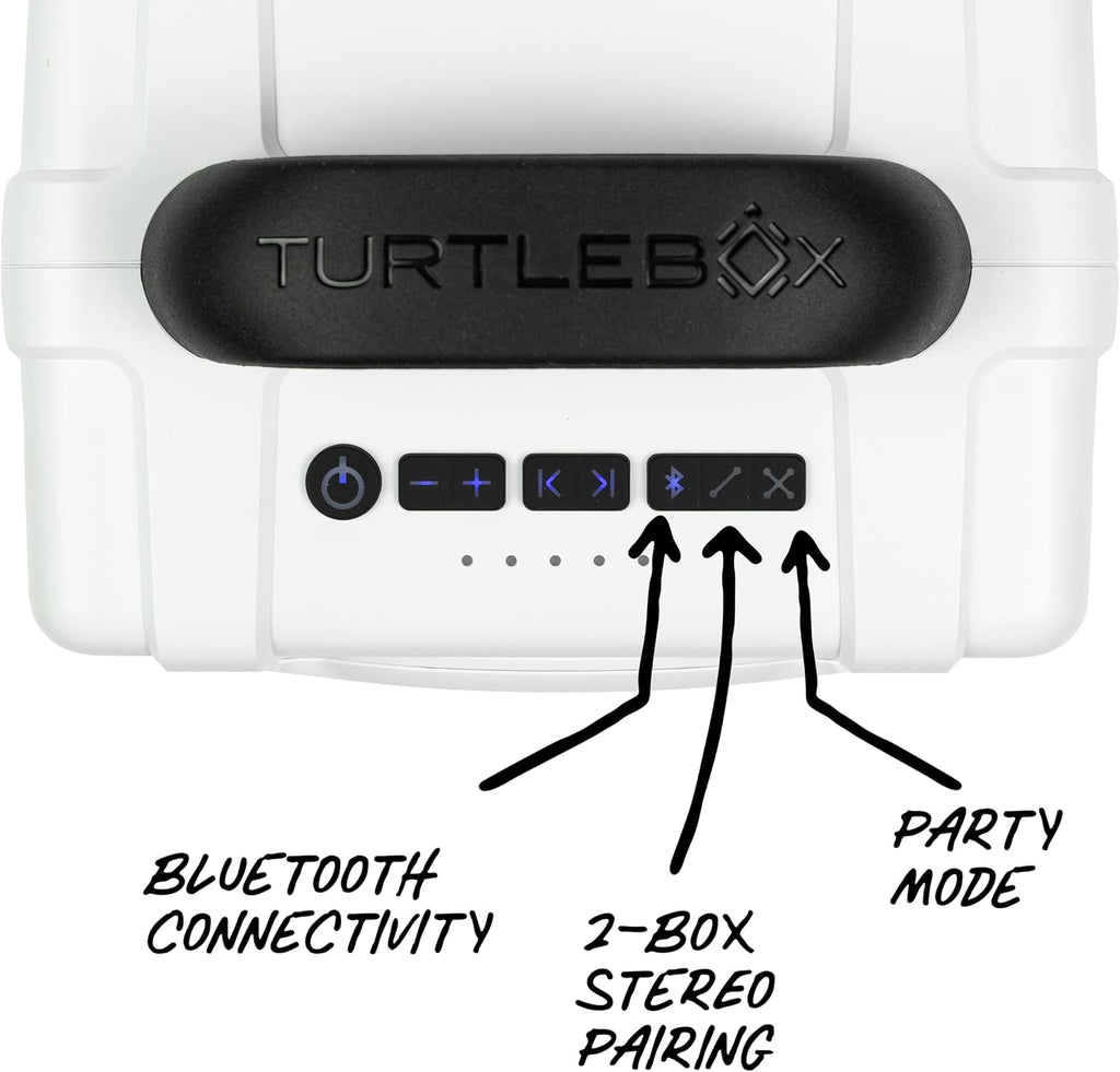 Turtlebox Cub - Altavoz Bluetooth para exteriores, color blanco