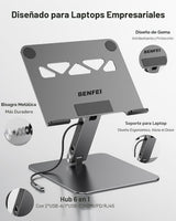 BENFEI Soporte para portátil con estación de acoplamiento USB C 6en...
