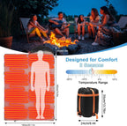 Sacos de dormir calefaccionados para adultos, camping en clima frío, 95–149°F para 4 estaciones