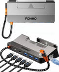 Aluminum Alloy Dock Station para Steam Deck (OLED)/ROG Ally/Legion Go/interruptor 2/1 – Magnetic Foldable Base, 4K@60Hz HDMI 2.0, 100W PD, USB 3.0, (Attached USB4 Extension Cable)