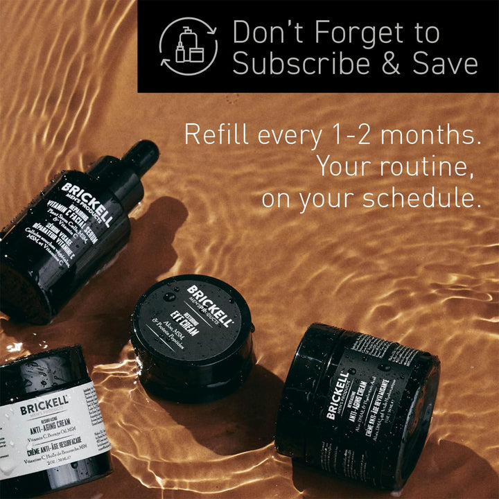Crema hidratante facial de retinol Brickell Men's para hombres,...
