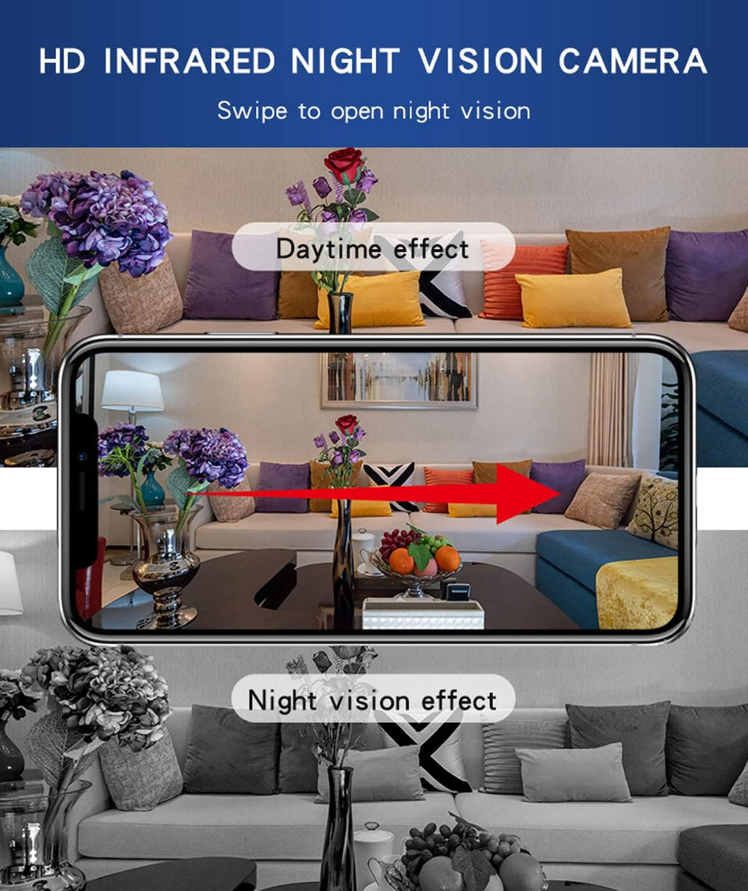 senri Mini cámara de seguridad 1080P HD WiFi para el hogar
