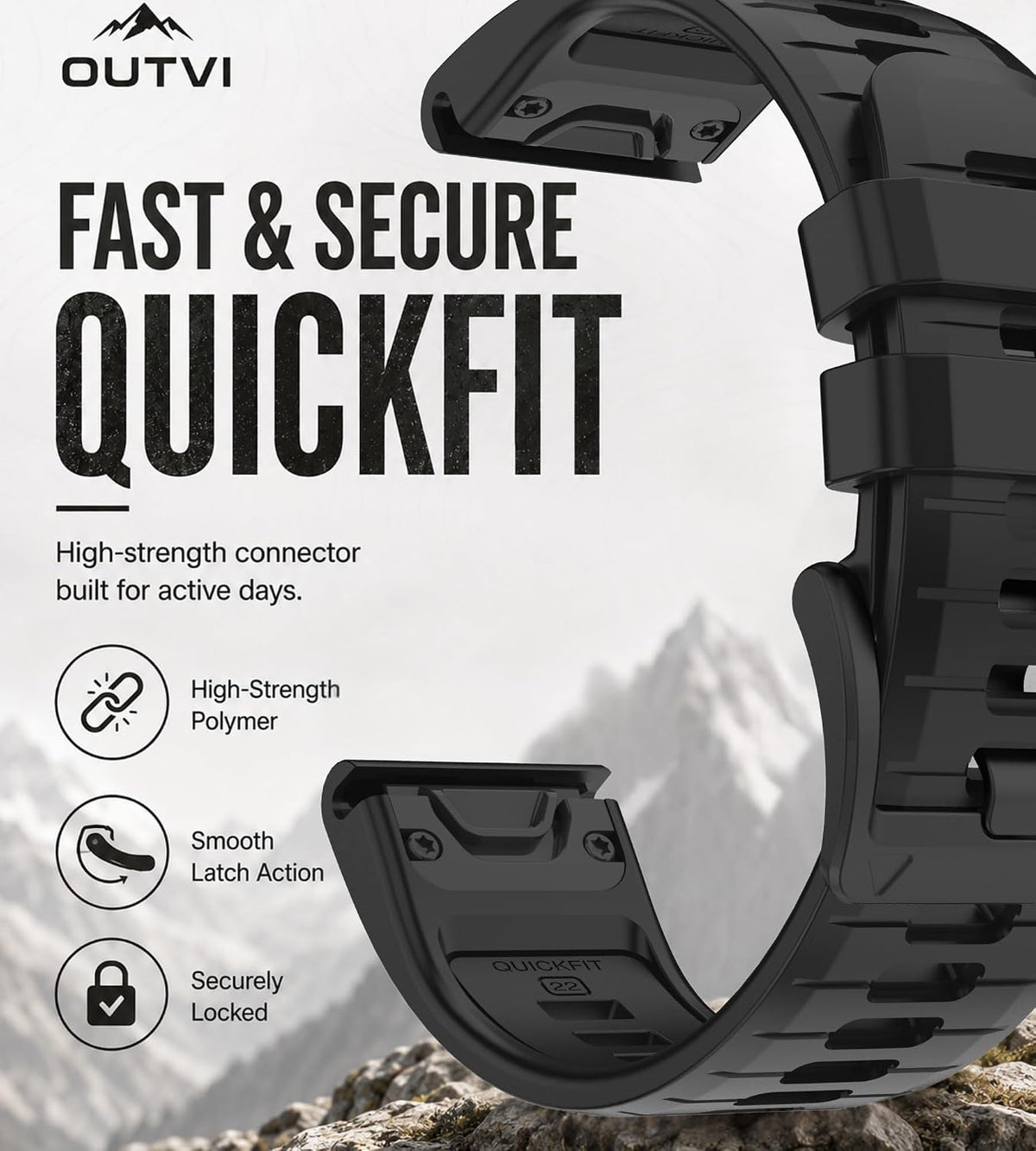 Correa de reloj de 0.866 in para Garmin Fenix 5 6 7 Pro Sapphire Solar Forerunner 965 955 935 745 epix Pro Gen 2 1.850 in solo silicona suave ajuste rápido 22 correas de reloj de repuesto para