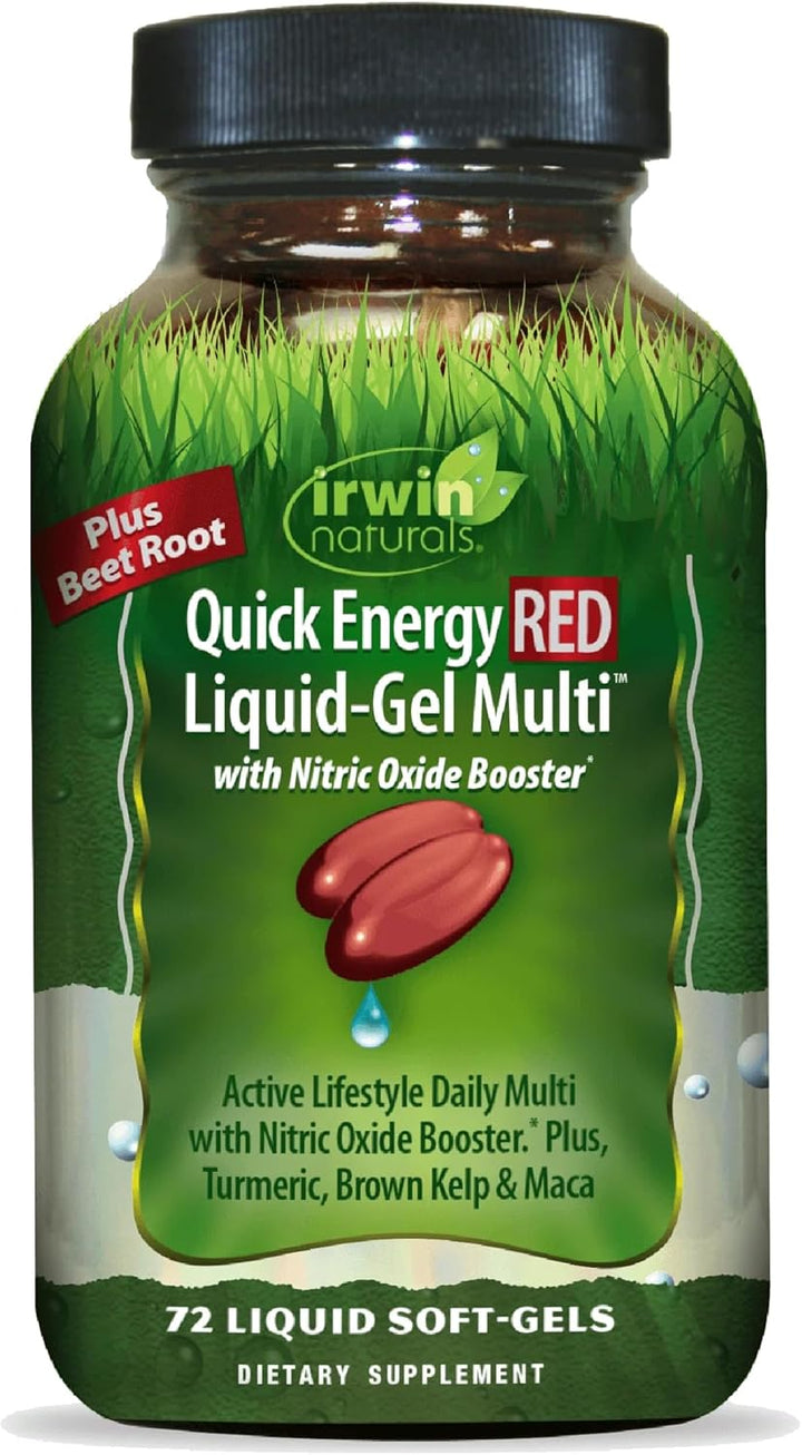 Irwin Naturals Quick Energy RED - Gel líquido Multi con refuerzo de...