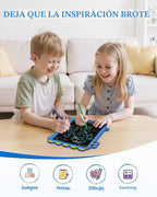 Tableta LCD de 12 pulgadas para garabatear, tablero de dibujo de dinosaurio verde para niños de 3 a 6 años, regalos de Navidad y cumpleaños, color azul