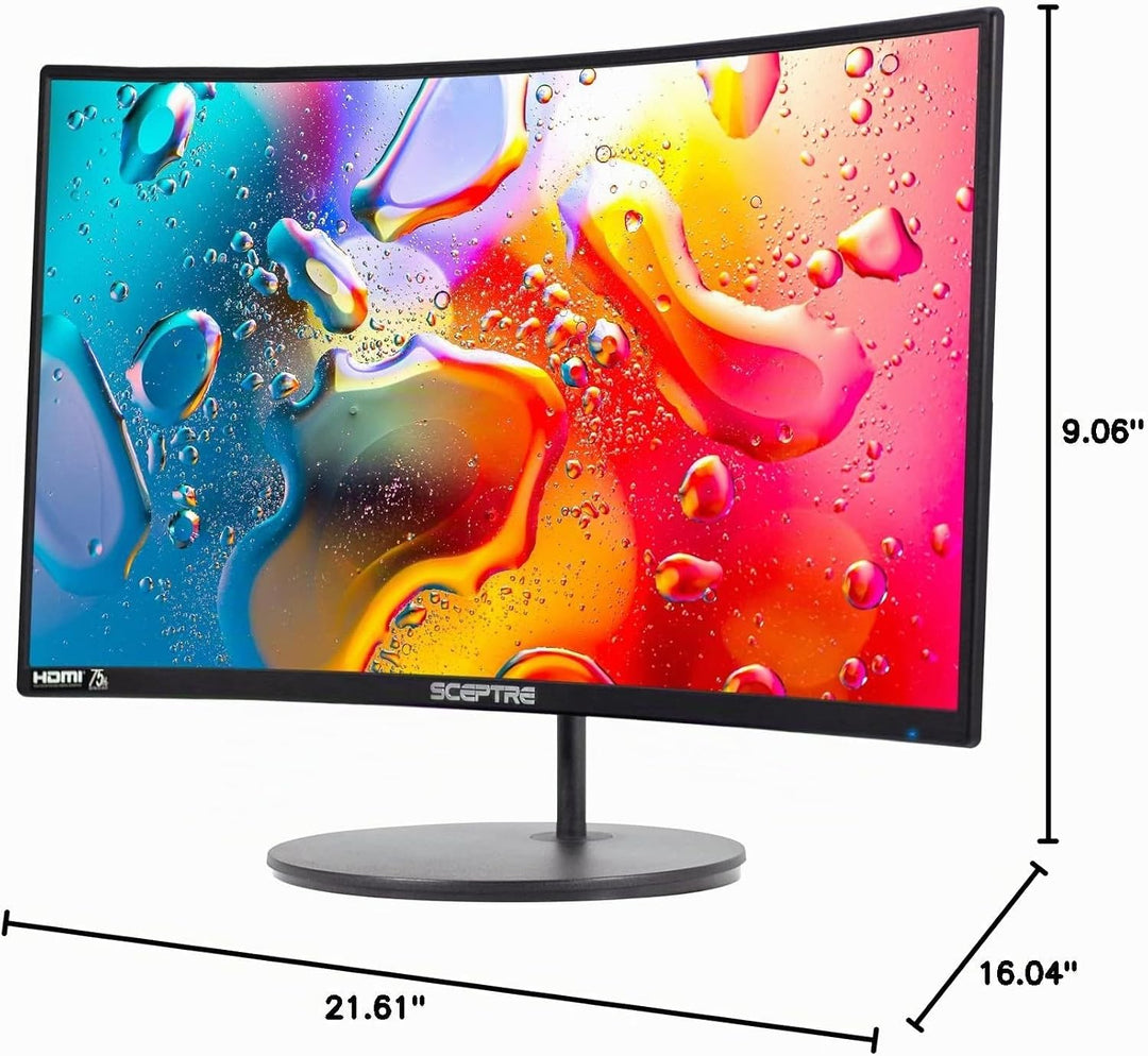 Sceptre - Monitor curvo de 24 pulgadas, 75Hz, LED, para videojuegos...