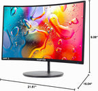 Sceptre - Monitor curvo de 24 pulgadas, 75Hz, LED, para videojuegos...