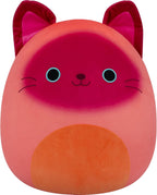 Squishmallows Madisun el gato siamés naranja y granate original de 20 pulgadas - Peluche oficial de Jazwares (Jumbo)