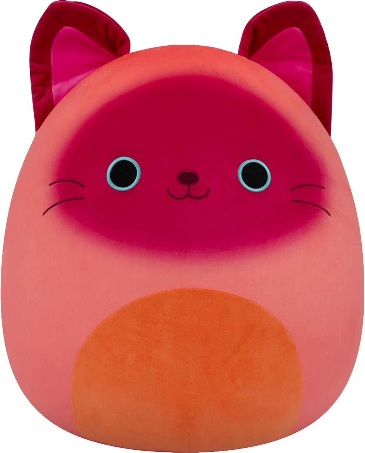 Squishmallows Madisun el gato siamés naranja y granate original de 20 pulgadas - Peluche oficial de Jazwares (Jumbo)