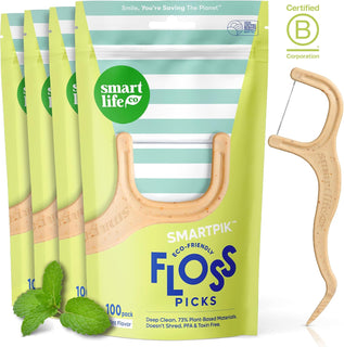 SmartLifeco Palillos de hilo dental ecológicos (400 unidades) \u201...