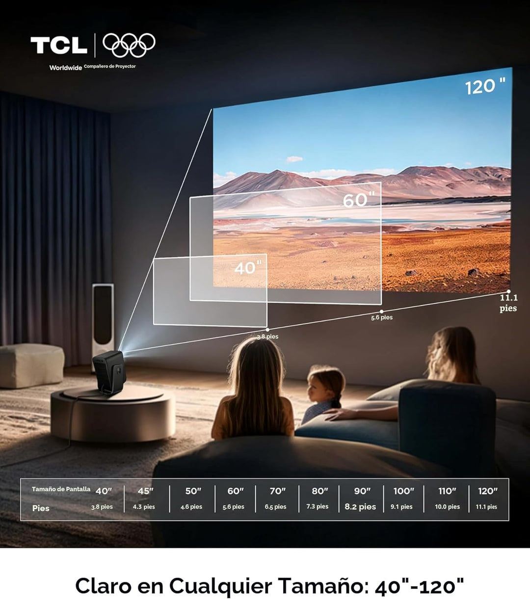 TCL Proyector inteligente C1 compatible con 4K, compatible con Goog...