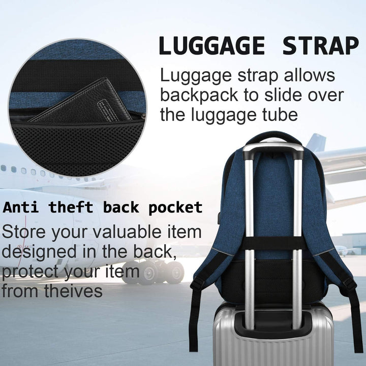 Mochila para laptop de 17 pulgadas, mochila para laptop antirrobo d...