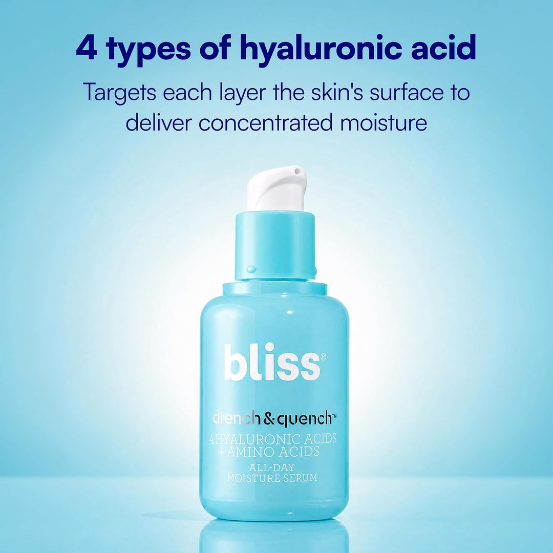 Bliss Suero facial Drench &amp; Quench con ácido hialurónico \u2013...