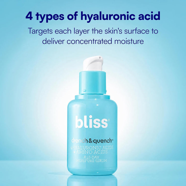 Bliss Suero facial Drench &amp; Quench con ácido hialurónico \u2013...