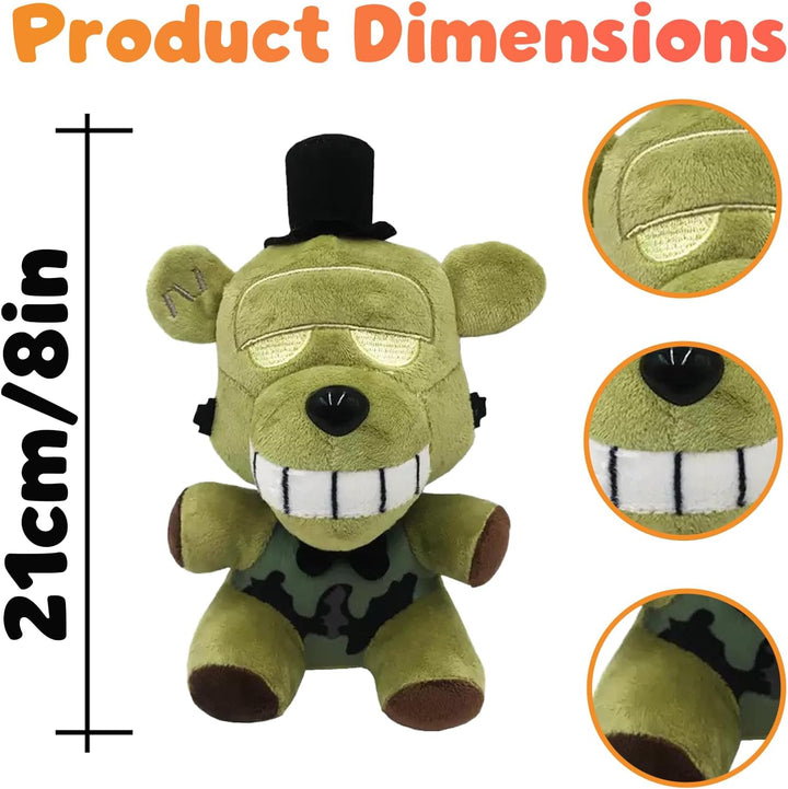 PLIIMONA Juego de 4 juguetes de peluche de animales de terror, anim...
