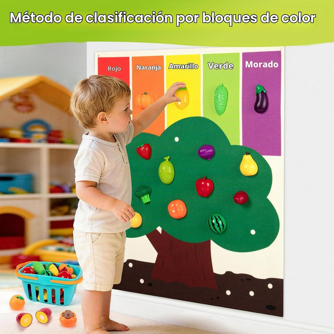 CYYSFIVQZ Juego de comida para niños con cubos de clasificación de...