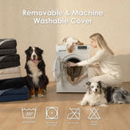 EHEYCIGA - Cama ortopédica XL para perros grandes, sofá de espuma viscoelástica para perros, color gris