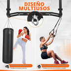 Barra de dominadas montada en vigueta de 48 pulgadas, barra de dominadas de montaje en techo resistente de 600 libras, barra de techo para gimnasio en casa, garaje, sótano con anclajes redondos y ajustables de 5 alturas, fácil de instalar