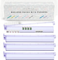 Bastidores Mahjong transparentes prémium con empujadores, paquete de 4