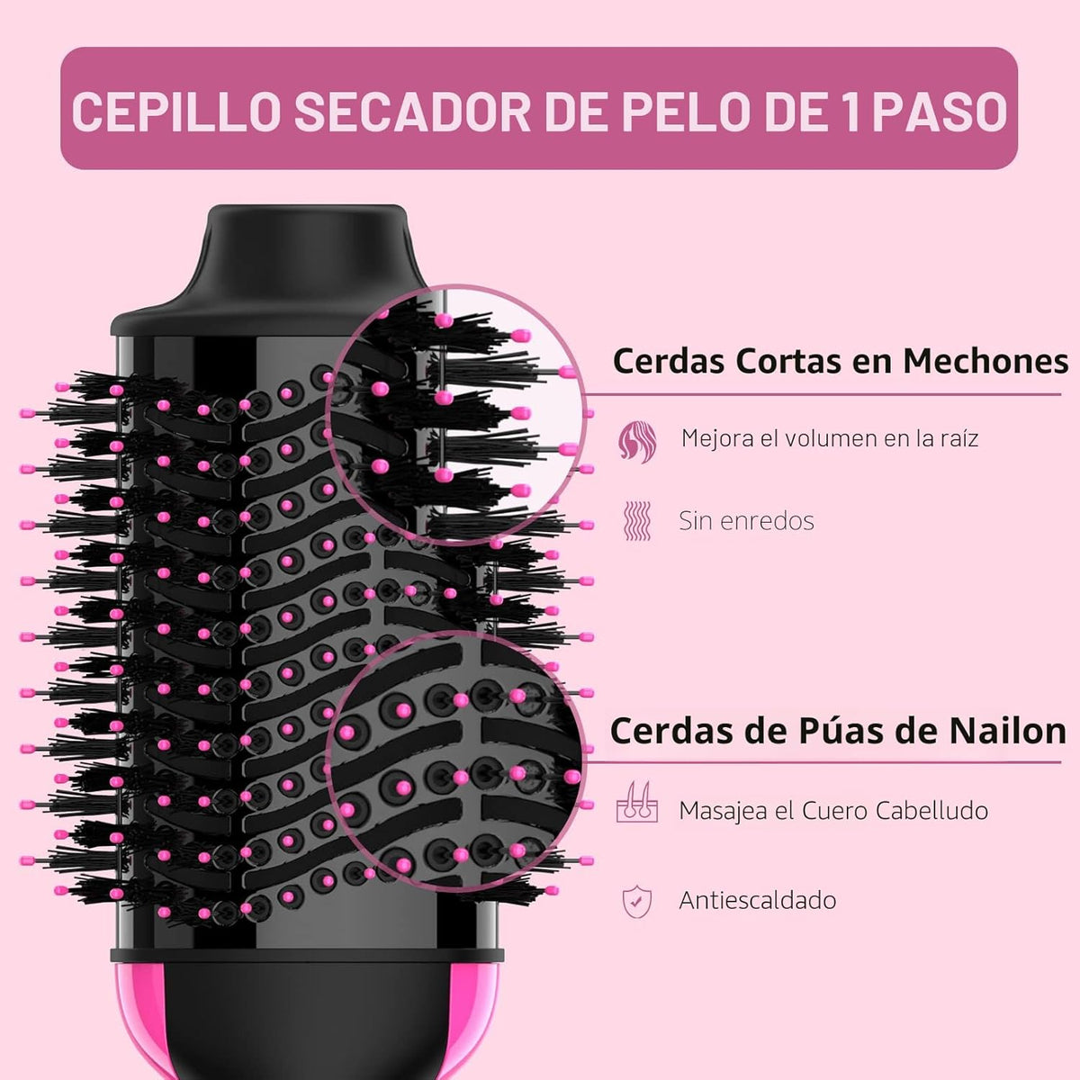 Secador de pelo, secador de pelo en uno, secador de pelo 4 en 1 mej...