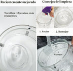 Separador de salsa de grasa de vidrio, 4 tazas, filtro de acero inoxidable