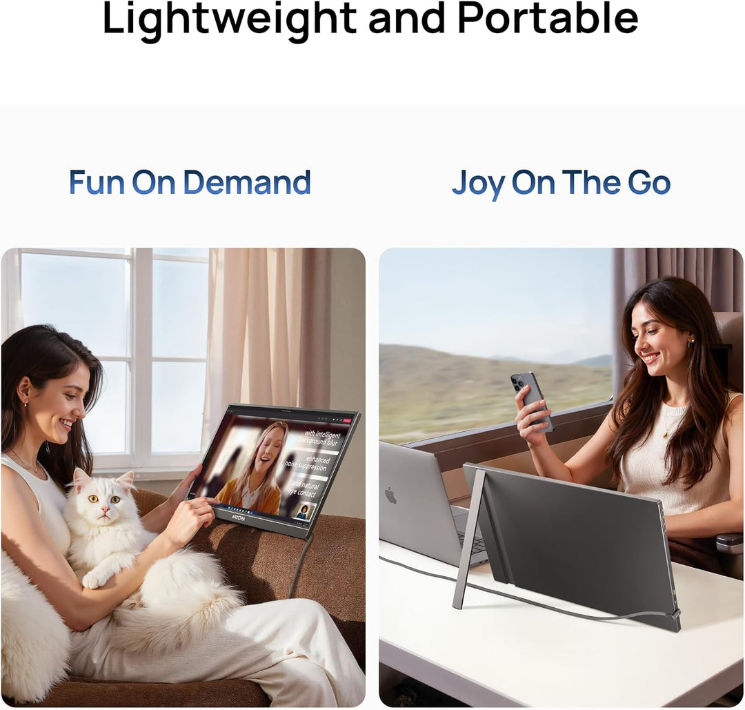 ARZOPA Monitor portátil de 17.3", 1080P FHD 103% sRGB IPS Monit...