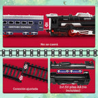 deAO Juego de tren eléctrico con luz para tren de tren infantil