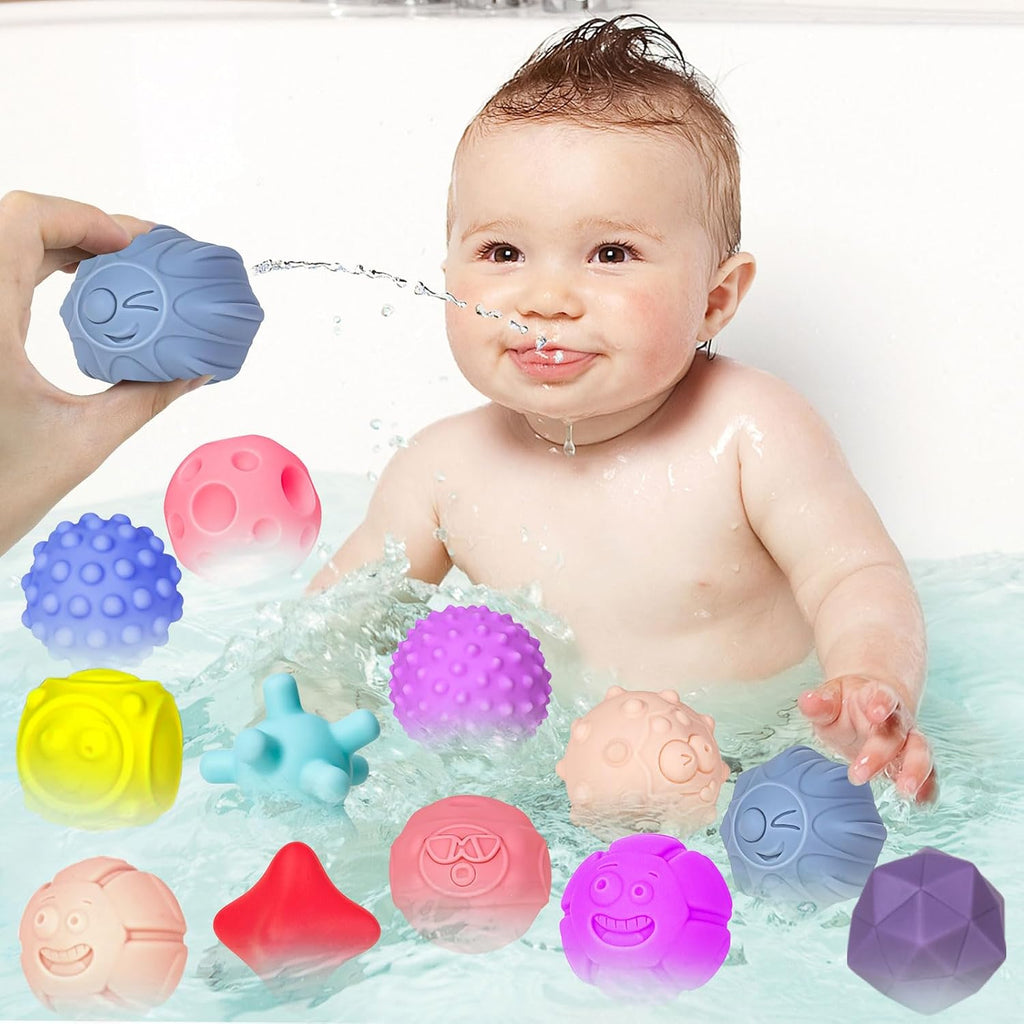Paquete de 24 bolas sensoriales suaves Montessori juguetes para bebés y