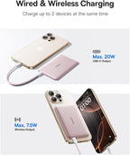 Baseus Cargador portátil magnético para iPhone, banco de energía, 5000 mAh