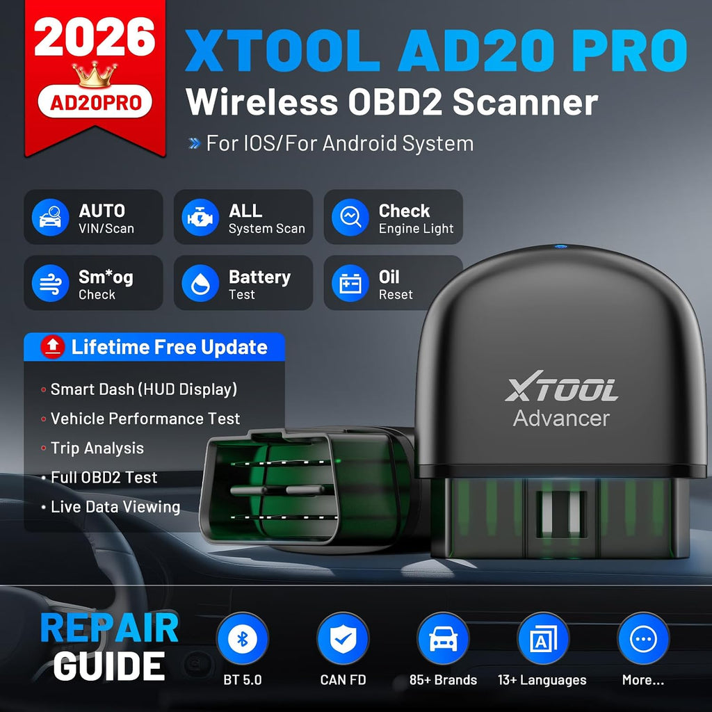 XTOOL Escáner AD20 Pro OBD2 - Herramienta de diagnóstico de diagnóstico de