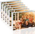 Egofine Paquete de 6 Marcos de Fotos de Acrílico 4x6, Marcos Transparentes de 20mm de Grosor, Marcos de Fotos Magnéticos de Doble Cara, Display de Escritorio Independiente